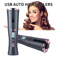 cordless automatic rotating hair curler wireless curling iron usb rechargeable air curler wave hairstyling tool