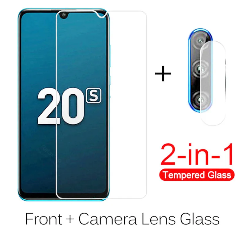 

Защитное стекло для Huawei honor 20S, 20 lite, 20 Pro, закаленное, 2 в 1