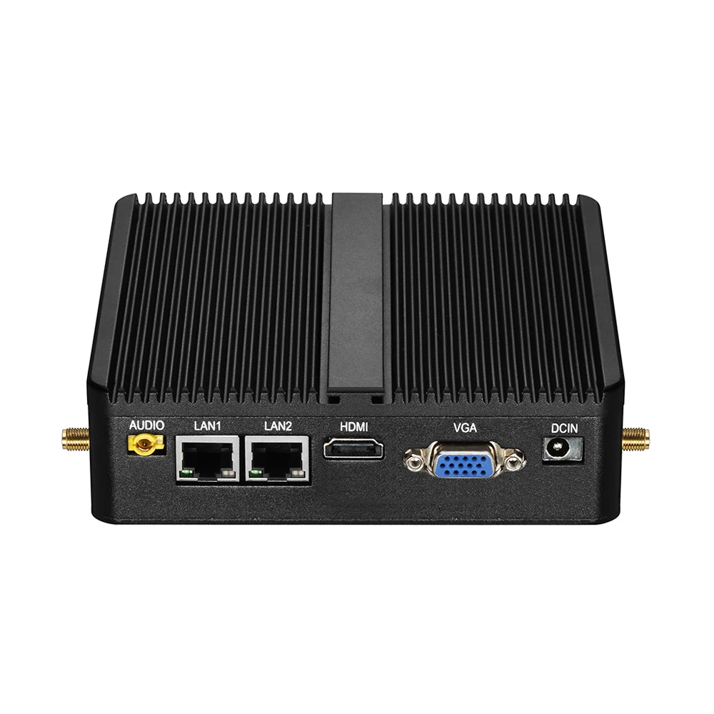 Безвентиляторный мини-ПК Windows 10 4 GB ноутбук, ram, Intel J1800 J1900 HTPC промышленного ПК неттоп 2 LAN 2 RS232 HDMI VGA WiFi компактных настольных ПК