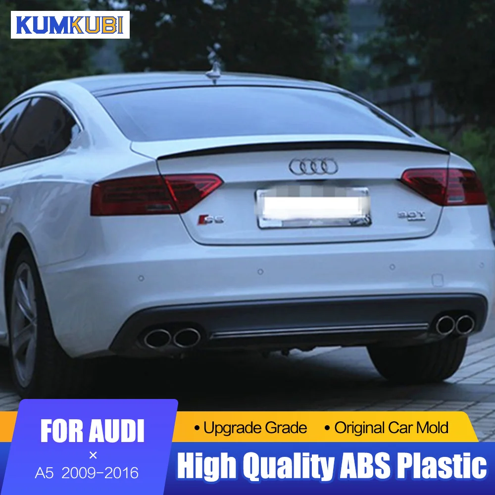 

Подходит для Audi A5 4 дверь спойлер 2009 2010 2011 2012 2013 2014 2015 2016 ABS Пластик Неокрашенный Грунтовка Цвет заднее крыло крыши спойлер