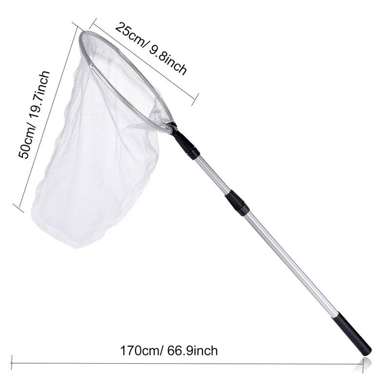 Топ!-сетка Butterfly Catching Net Fish Nylon с телескопической ручкой для взрослых и детей