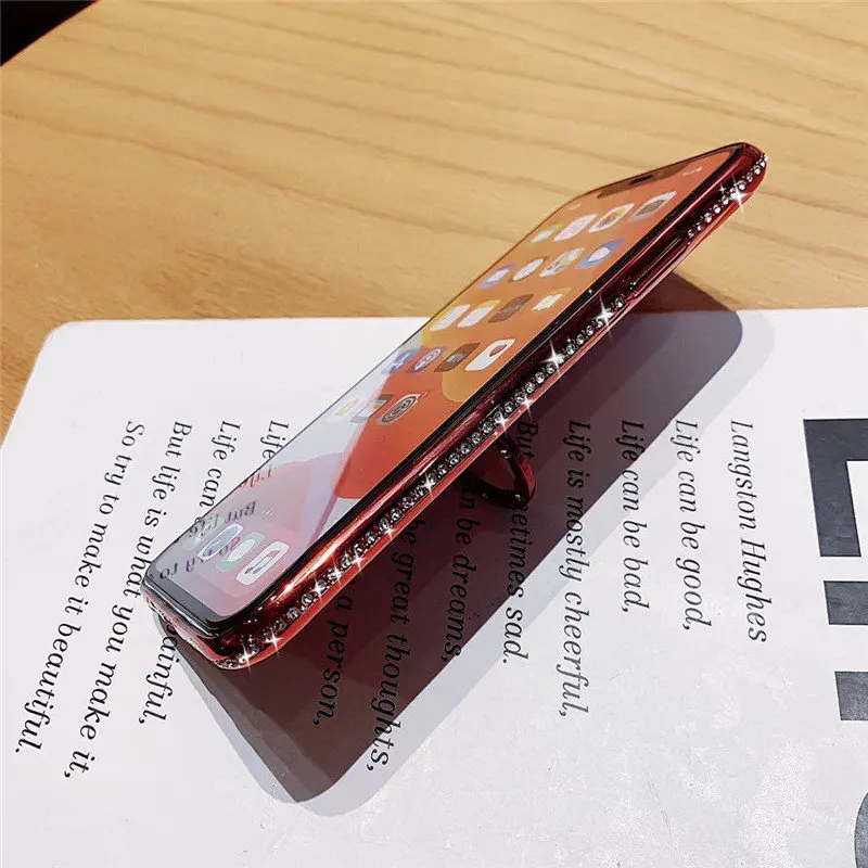 USLION блестящий чехол для телефона iPhone 11 Pro Max XS XR X 6 6s 7 8 Plus мягкий ТПУ со стразами и