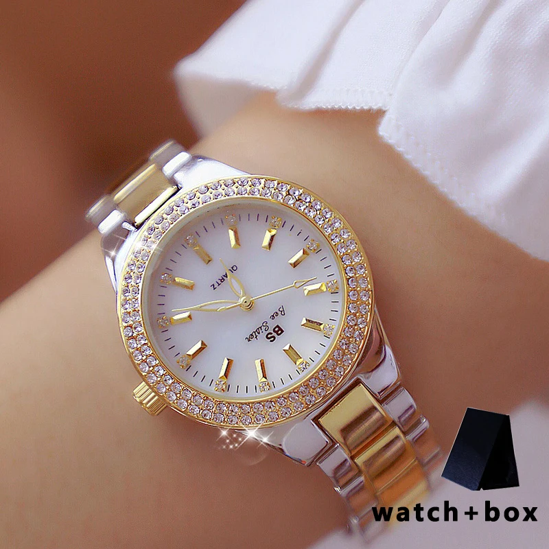 Bs Bee Sister Women Watch Fashion High Quality Casual Waterproof Stainless Steel Wristwatch Lady Quartz Watch Gift for Wife