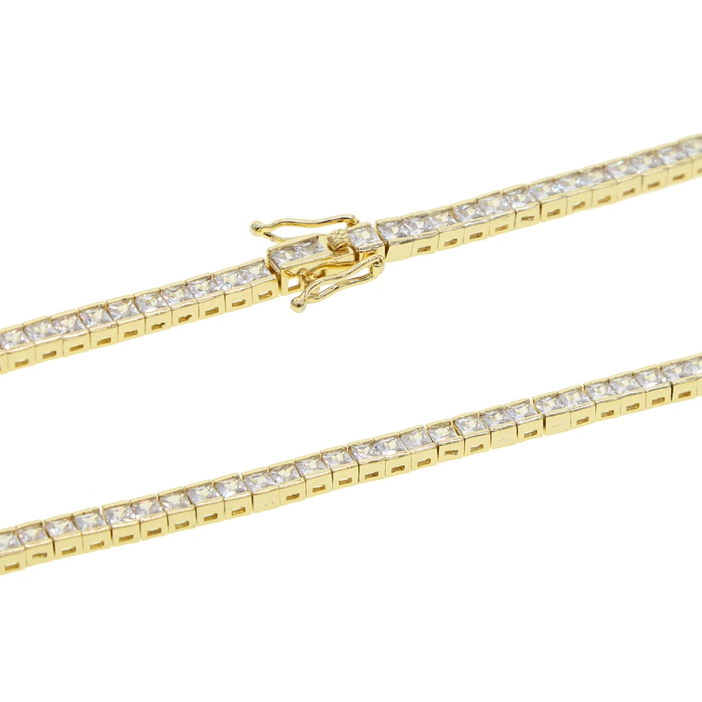 hiphop iced out cz fine fashion bracelet man gold color square tennis chain gorgeous trendy for 2020 New | Украшения и аксессуары