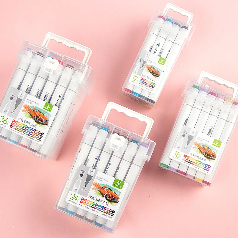 12 18 24 36 цветные маркеры манга для рисования ручка на спиртовой основе эскиз