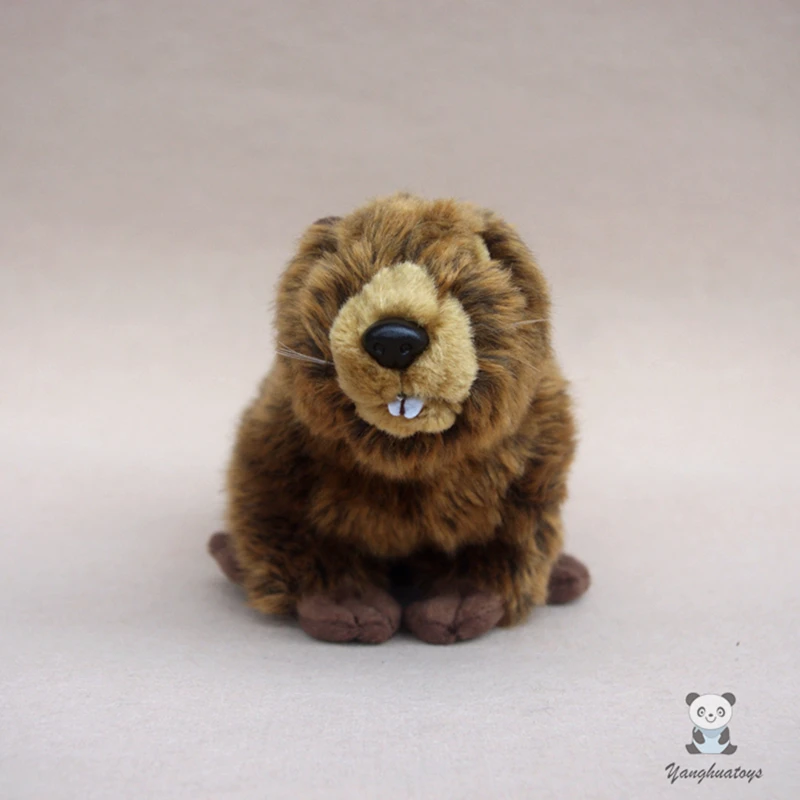 Милая мягкая игрушка в виде животных кукла настоящая жизнь плюшевый бобр детские