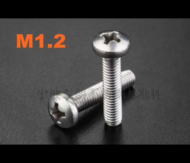 1000 шт./лот M1.2 * 2/3/4/5/6/8/10/12 Нержавеющая Сталь philips pan головная машина винт PM1.2|Винты| |