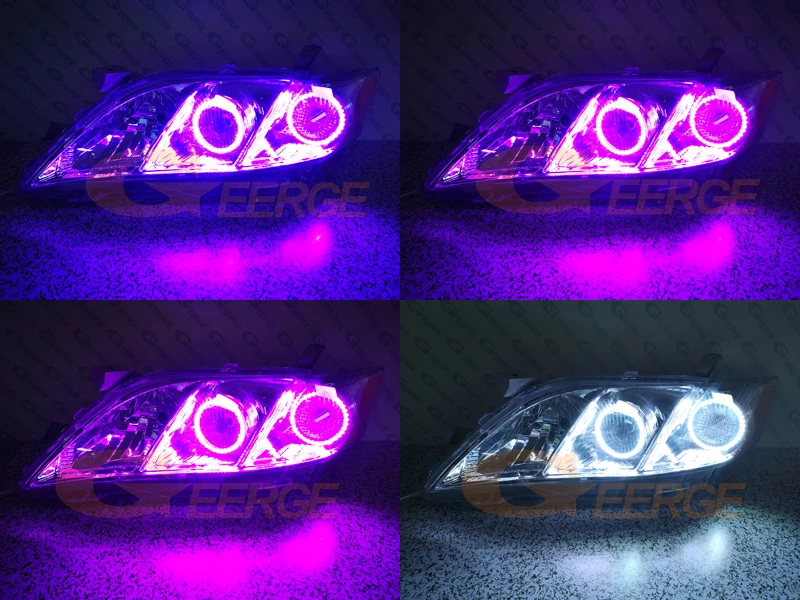 Для Toyota Camry XV40 pre-facelift 2006 2007 2008 2009 RF Bluetooth контроллер многоцветный ультра яркий RGB комплект светодиодов «глаза ангела»