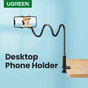 ugreen phone holder arm lazy mobile phone goosneck stand holder for iphone 13 12 xiaomi flexible bed desk table clip bracket free global shipping