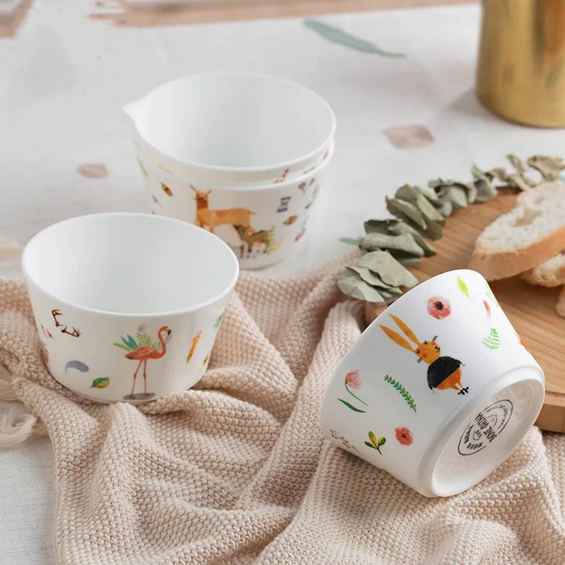 Милая Керамическая маленькая миска Корейская белая фарфоровая фруктовая