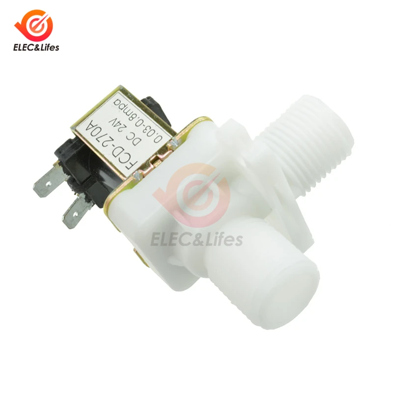 12V 24V G1/2 ''нормально закрытый электромагнитный клапан Магнитный воды воздухозаборник реле протока воды Управляющее давление переключатель
