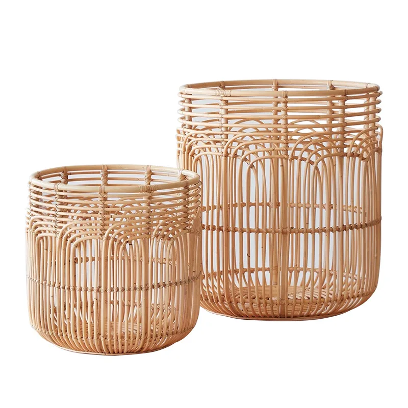 

Clothing Storage Basket Handmade Rattan laundry Basket