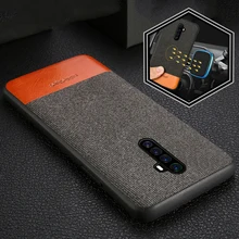 Canvas + Leather Magnetic case For Realme 8 pro 7 6 pro 5pro GT 5g X50 X70 fabric fundas cover for OPPO Find X3 Pro X2 reno 5