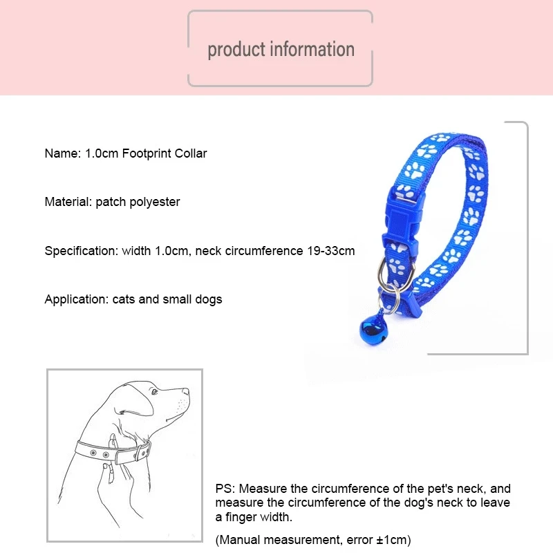

Colorul Pet Collar Supplies Cat Dog Collar With Bell Adjustable Buckle Collar Cat Pet Supplies Cat Accessories Collar Small Dog