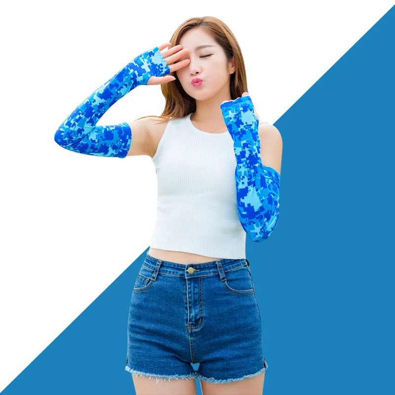 

Outdoor sports sunscreen sleeves men and women summer riding ice silk sleeves arm sleeves fishing digital camouflage sleeves