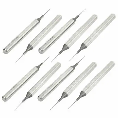

10pcs 0.3mm Tip 3.175mm Shank Spiral Flute Tungsten Carbide Micro PCB Drill Bits