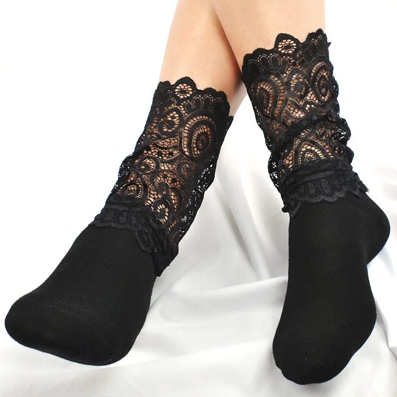 1 пара эластичные кружевные женские носки для девочек летние сексуальные модные