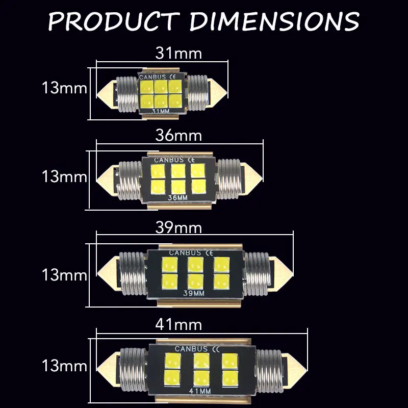 Светильник для салона автомобиля C5W 41 мм 39 36 31 мм|Сигнальная лампа| |