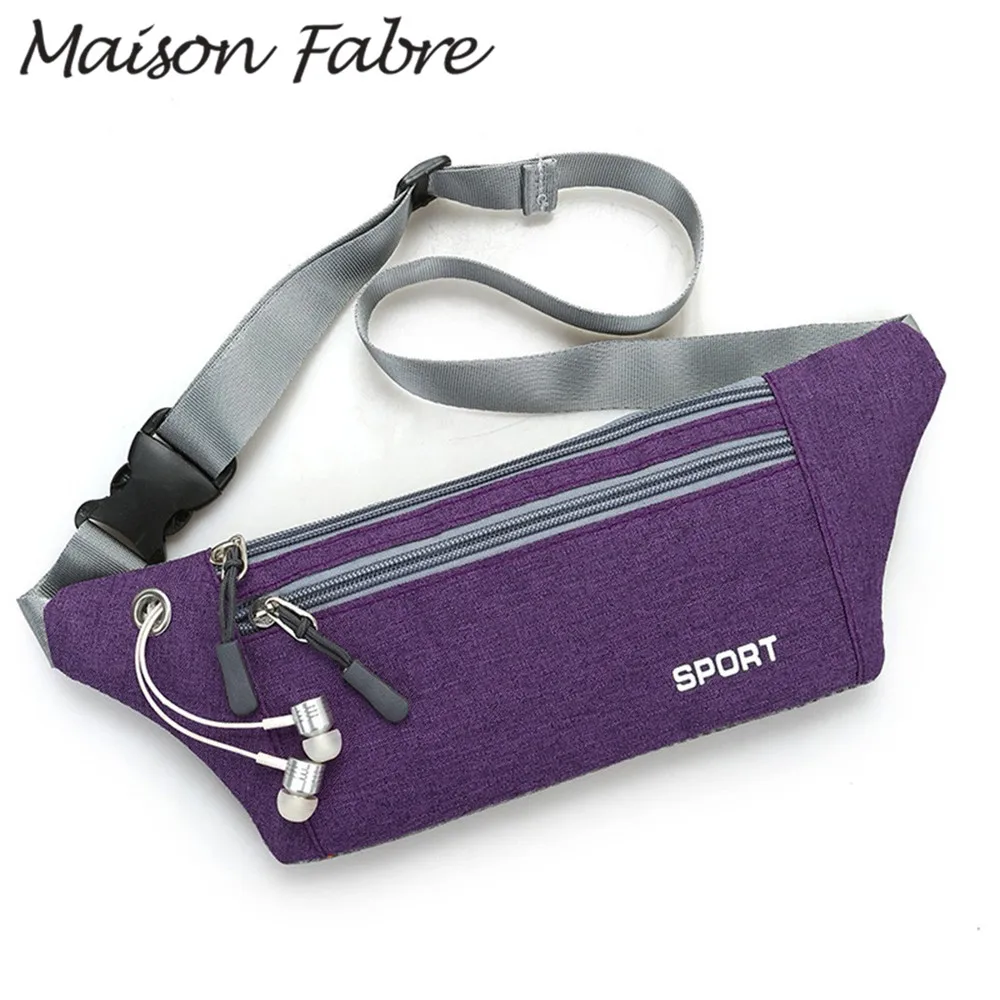 Женская тканевая поясная сумка на молнии с карманами для телефона плечо женщин