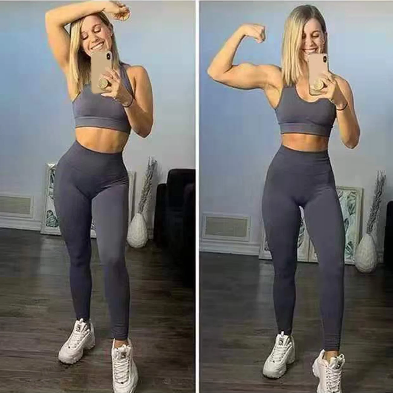 

Gym Athletic Clothes Seamless Women Workout Clothes Sportswear Yoga Sets 2 Pieces Set Women Sports Bra Leggings Sport Suit Solid