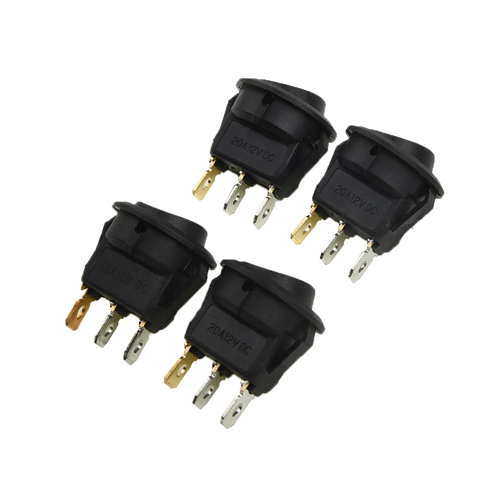 

Rocker Switches Black SPST 2 Poles Design dome lights Round Rocker for car flashing lights