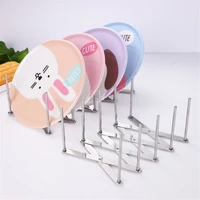 kitchen pot lid rack foldable pan cover stand dish drain rack drying bowl dish draining shelf dryer tray holder stainless steel