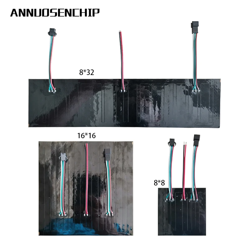 DC5V 8*8 16*16 8*32 Пиксели WS2812 Гибкий цифровой светодиодный запрограммирован Панель