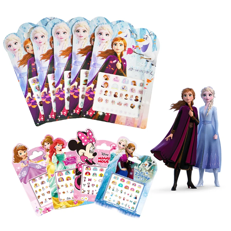 Детские макияжные игрушки Disney Холодное сердце 2 Эльза и Анна наклейки для ногтей