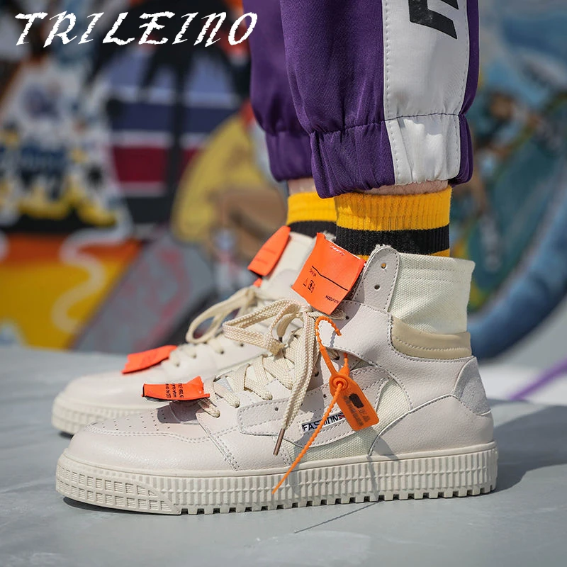 Мужские высокие кроссовки повседневная обувь для бега в стиле хип хоп плоская