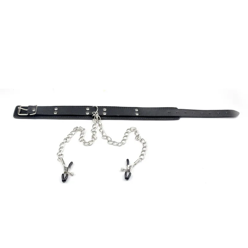 Зажимы для сосков цепочка груди кожаный ошейник женщин эротические Интимные