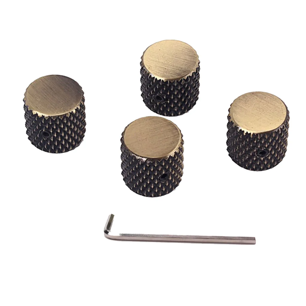 4 stücke bronze farbe metall flache top tone volume knob für e gitarre free global shipping