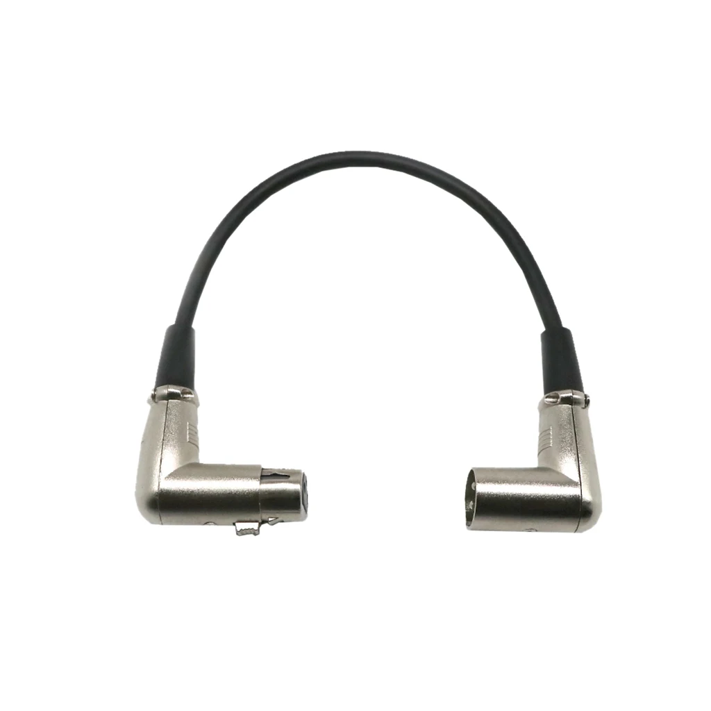 

2pack 1ft Right Angle Male to Female XLR Mic Audio Cable Cord
