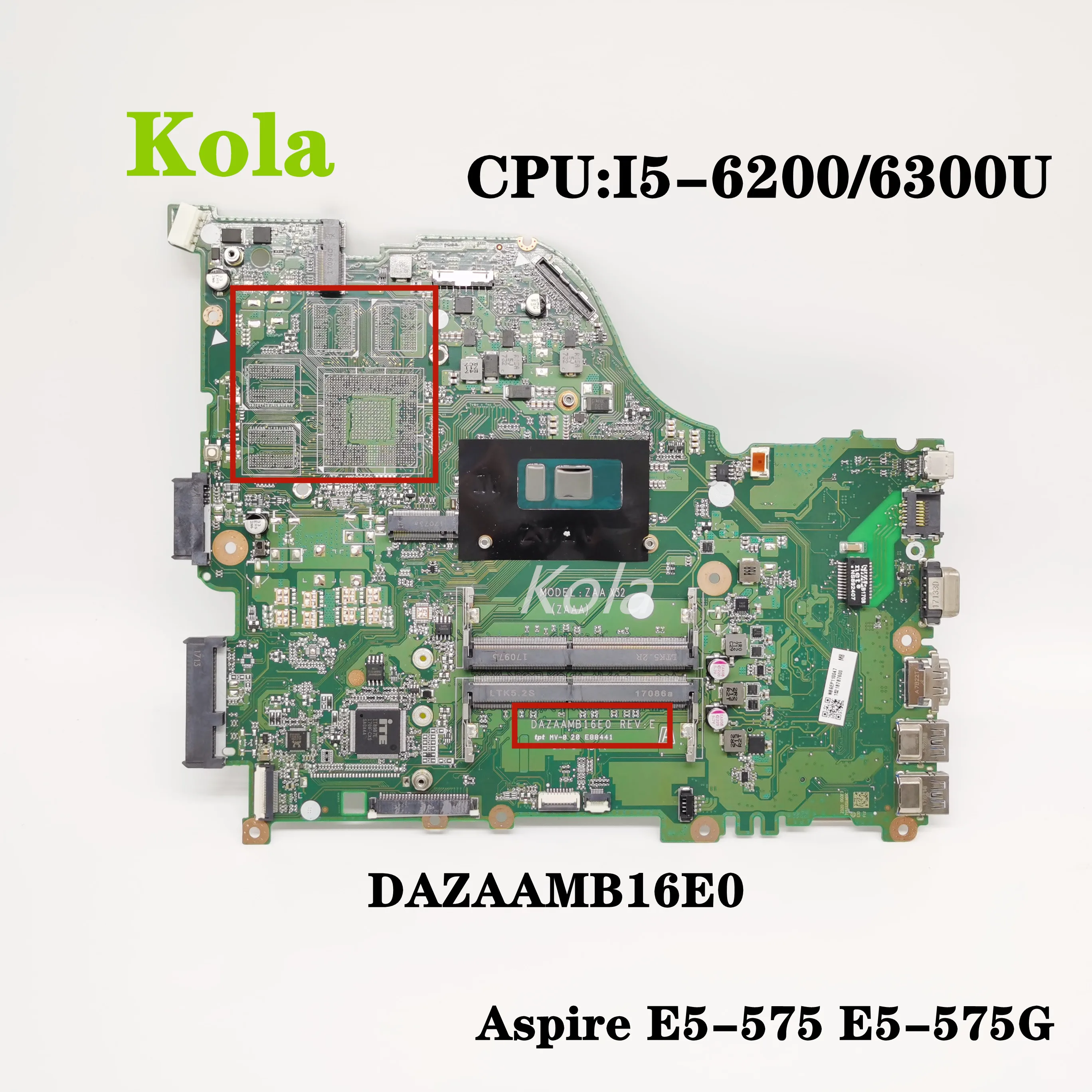 Оригинальный для ноутбука ACER Aspire E5-575 E5-575G F5-573 Материнская плата DAZAAMB16E0 NBGE611001 с