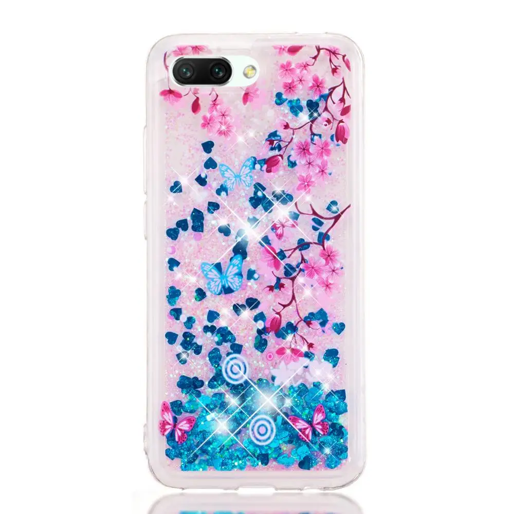 Динамический с блестками и жидкостью чехол сияющими для Honor 10i 10 9 8s 8A 8 Lite 7X 7C 7A 7 6A 6C