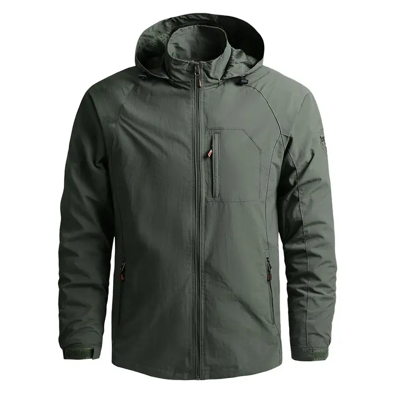 

Men Outdoor Hiking Jackets Waterproof Hooded Windbreaker Coat Men 2021 Autumn New Casual Jacket Tactics Military Jackets Men 5XL