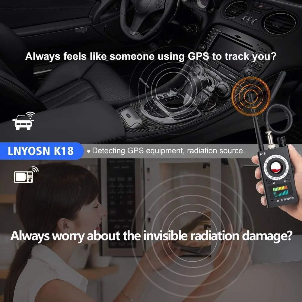 anti spy detectorwireless bug detector signal for hidden camera laser lens gsm listening device finder radar radio scanner free global shipping