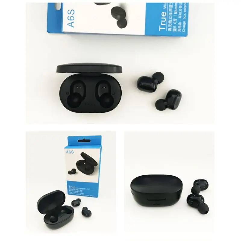 

1Set A6S Mini Wireless In-Ear Bluetooth 5.0 Earphones Handfree Sports Stereo Headsets with Mic Charging Box