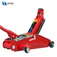 benoo 1 pack 3 ton6000 lb capacity red hydraulic trolley service floor jack with extra saddle fits suv extended height trucks