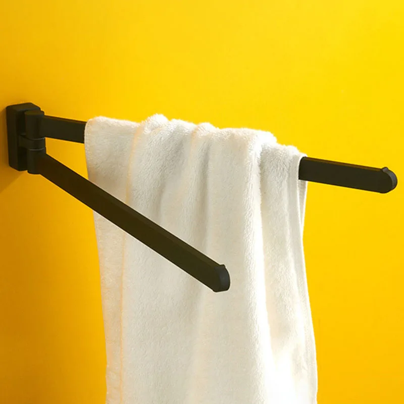 Поворотный Полотенца бар Подвижный двойной рельсы хром глянцевый матовый