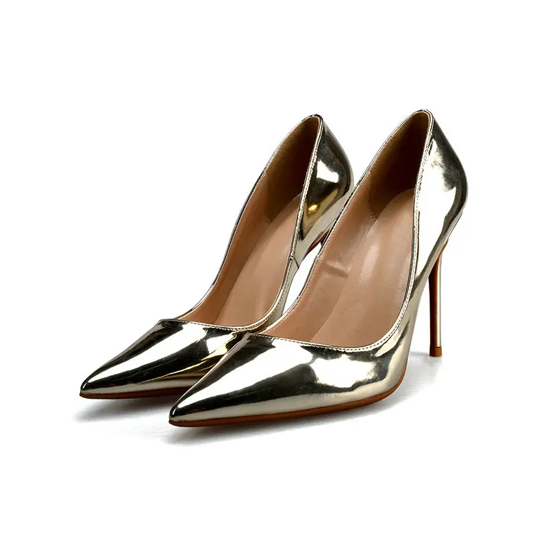 Женские туфли на высоком тонком каблуке 6/8/10 см кожаные женские туфли-лодочки