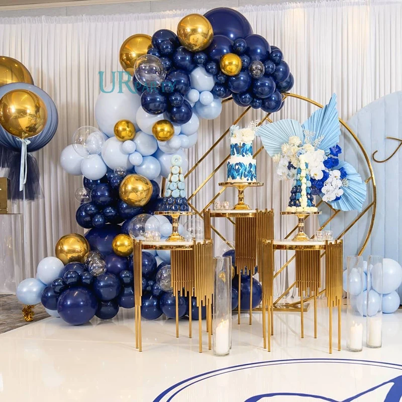 136 шт. воздушные шары гирлянда арка жемчуг темно синий мака синие для невесты и