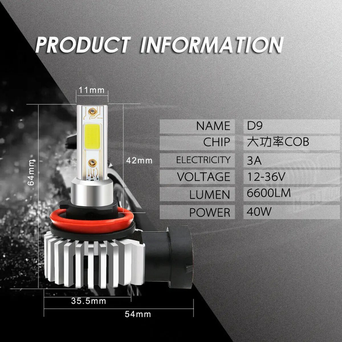 2pcs 60W 8000LM Car LED Headlight Bubls Mini Kit for High/Beam Bulb fog Light 6000K White H1 H3 9006 9005 H4 H7 H8 H11 | Автомобили и