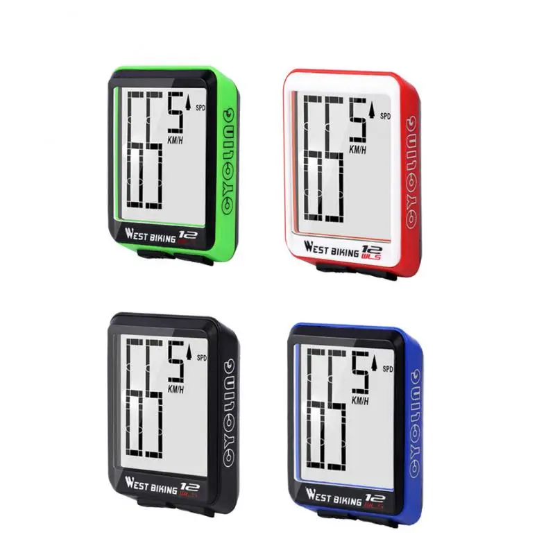 

WEST BIKING Mountain Bicycle Computer Wireless Large Character Code Table Waterproof Cycling Odometer Speedometer Bike Accessory