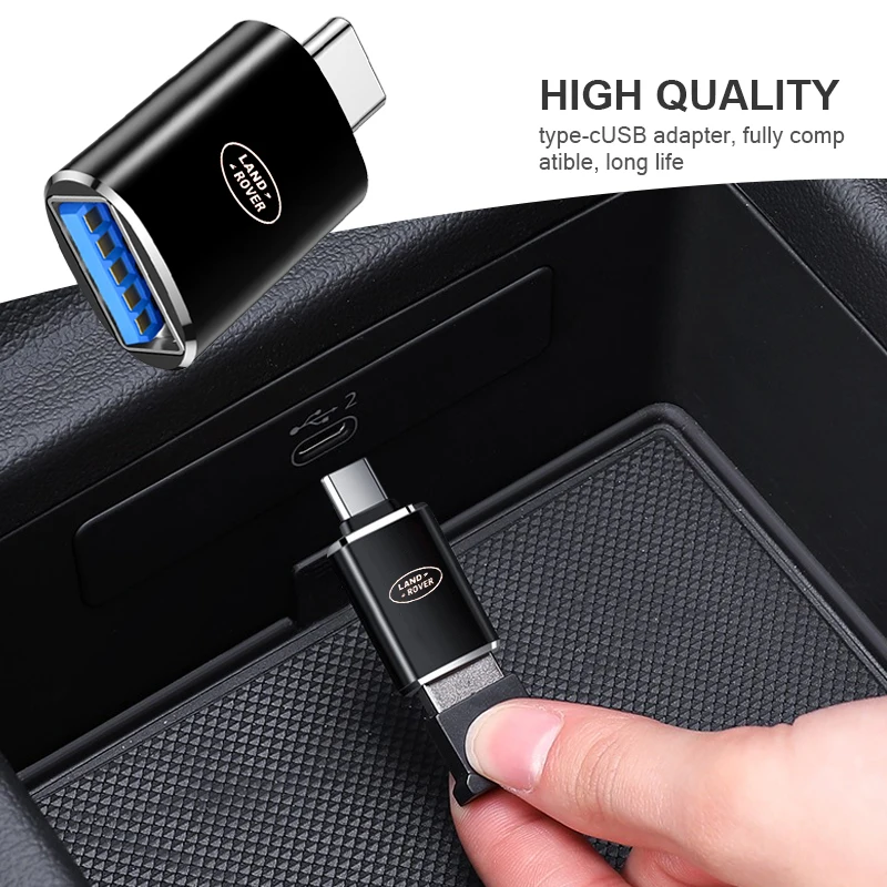 

1Pcs Car logo USB Type-C projection screen adapter Car connector For Land Rover Discovery 3 4 R4 LR2 Range Rover Sport Dander 2