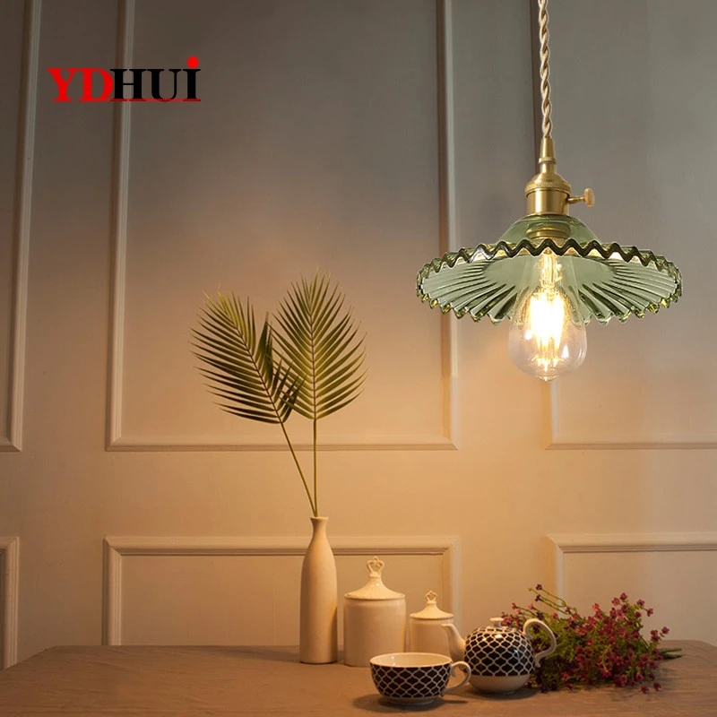 Современная люстра в скандинавском стиле цветная стеклянная светодиодная