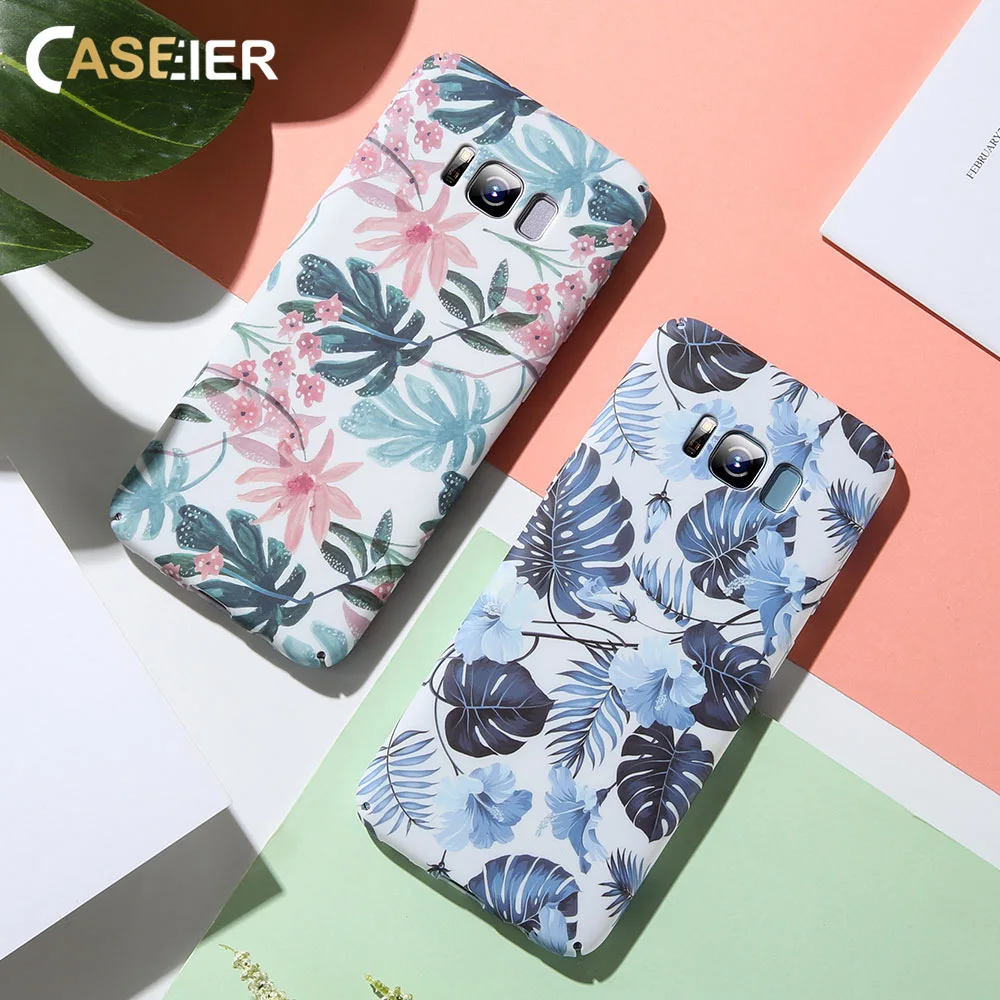 Caseier тропических и зелеными листьями чехол для samsung Galaxy s10 S8 S9 плюс S7 Note 9 A6 A8 J6 J8 A70 A50