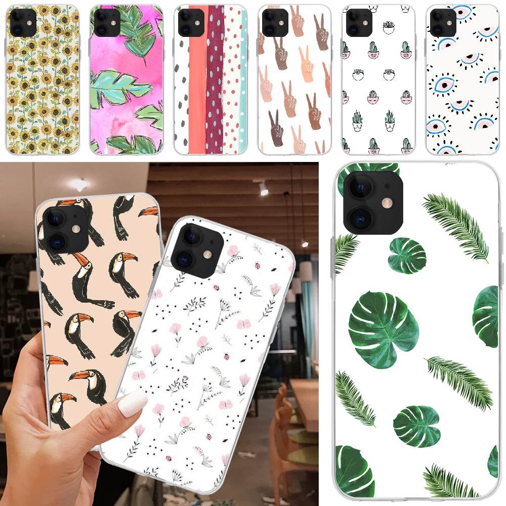 Чехол ByLoving Small fresh Flower and birds для iPhone 5C 5 5S SE 7 8 plus X XS XR MAX 11 pro Pro Max | Мобильные телефоны