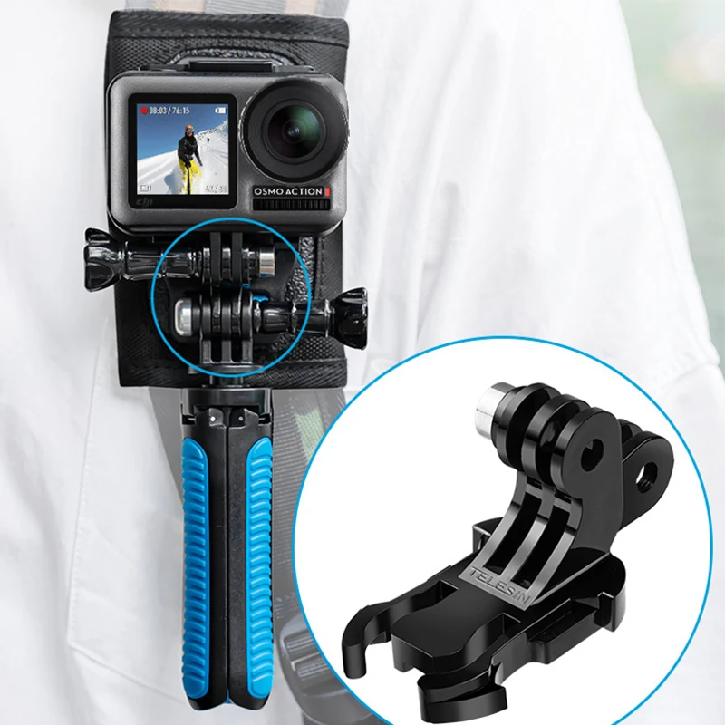 Экшн Камера Gopro/OSMO с двойной головкой быстросъемный рюкзак J Type пряжкой крепление