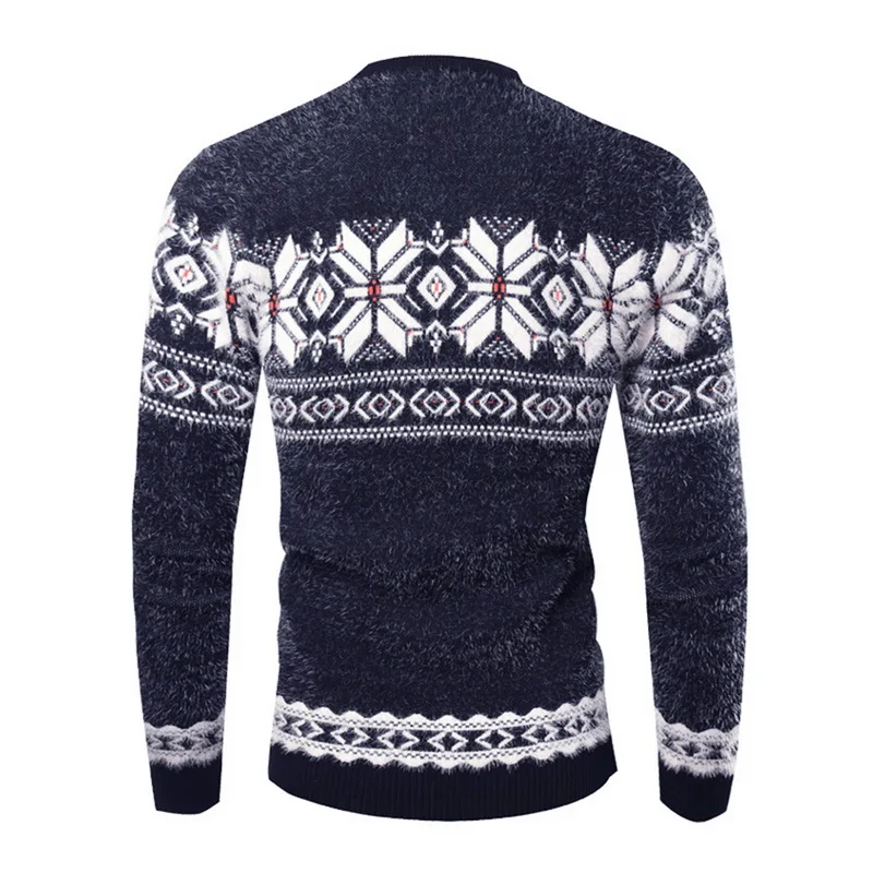 CYSINCOS 2019 новый осенне зимний Рождественский пуловер для мужчин с принтом снежного