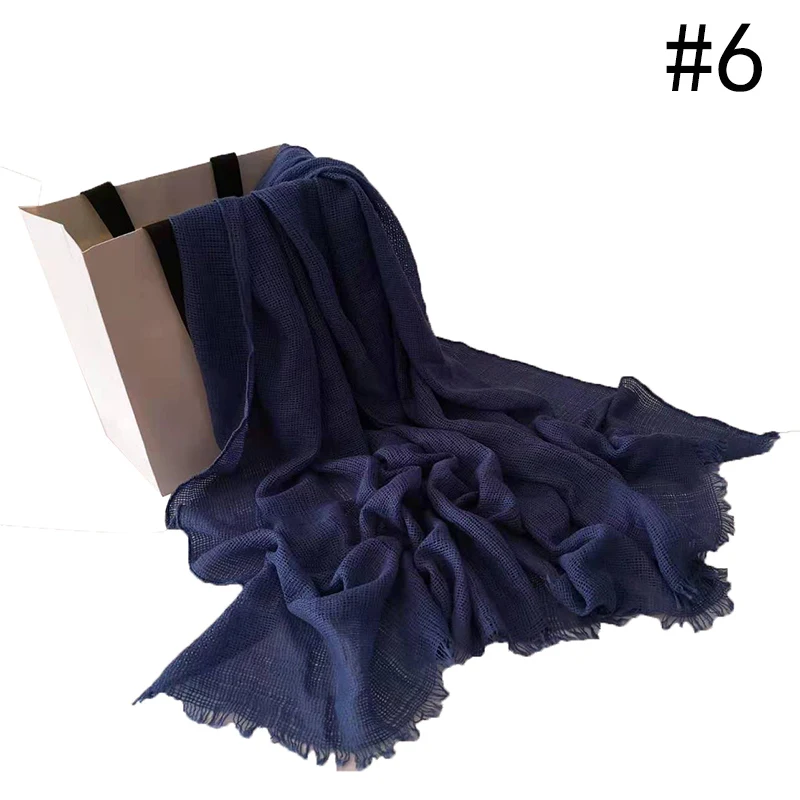 Number 6 color Fashion new bandana viscose shawls winter warm scarf solid fringe shawl muslim hijab women scarf wraps fast shipping 10pcs\lot - Цвет: Number 6 color